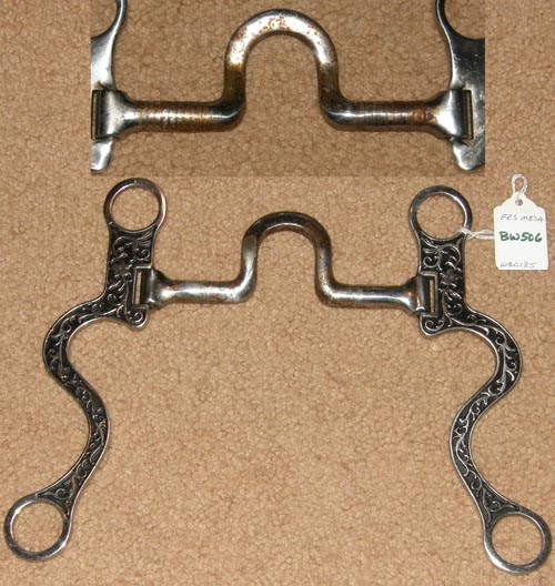 Embout (mors) Western Tom Balding - Modèle 5, Calvitie Correction Port - Pour équitation - Occasion